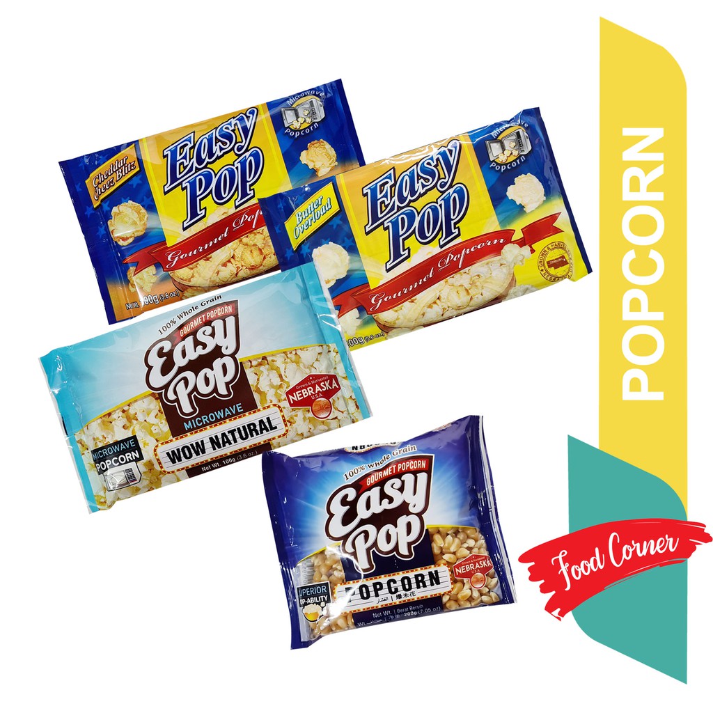 Easy Pop Gourmet Popcorn 100 Whole Grain Shopee Philippines