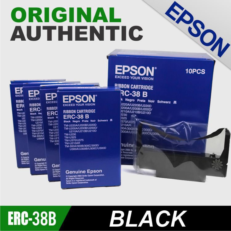 Original EPSON ERC38 B Ribbon Cartridge (Pack of 10's) Shopee