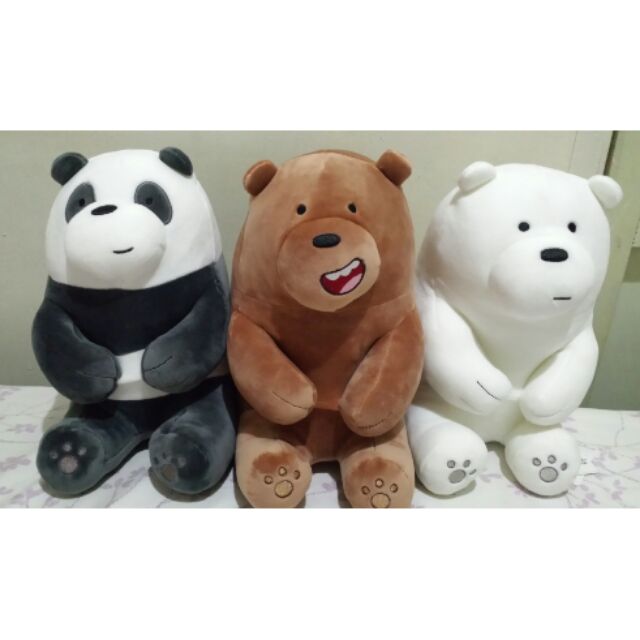 we bare bears sitting plush