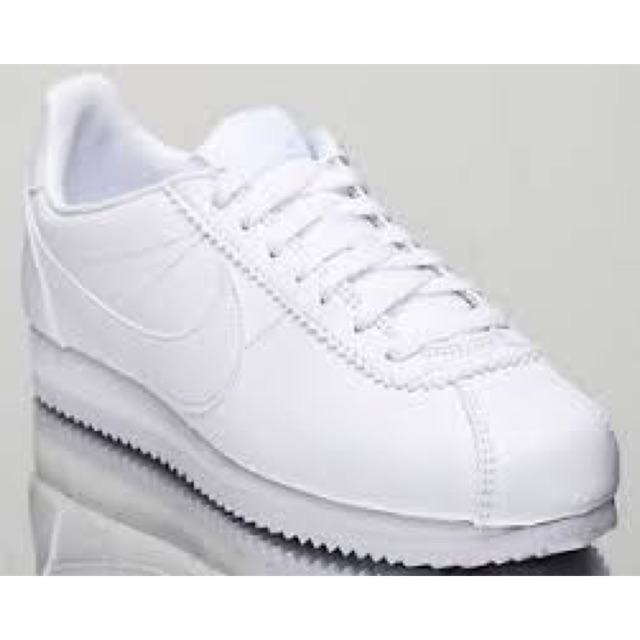 all white cortez womens