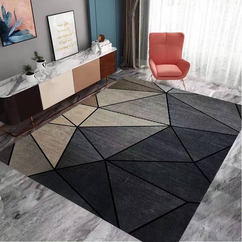 150cm*180cm Modern Carpet for Home Living Decoration Geometric Pattern Anti Slip Floor Mat
