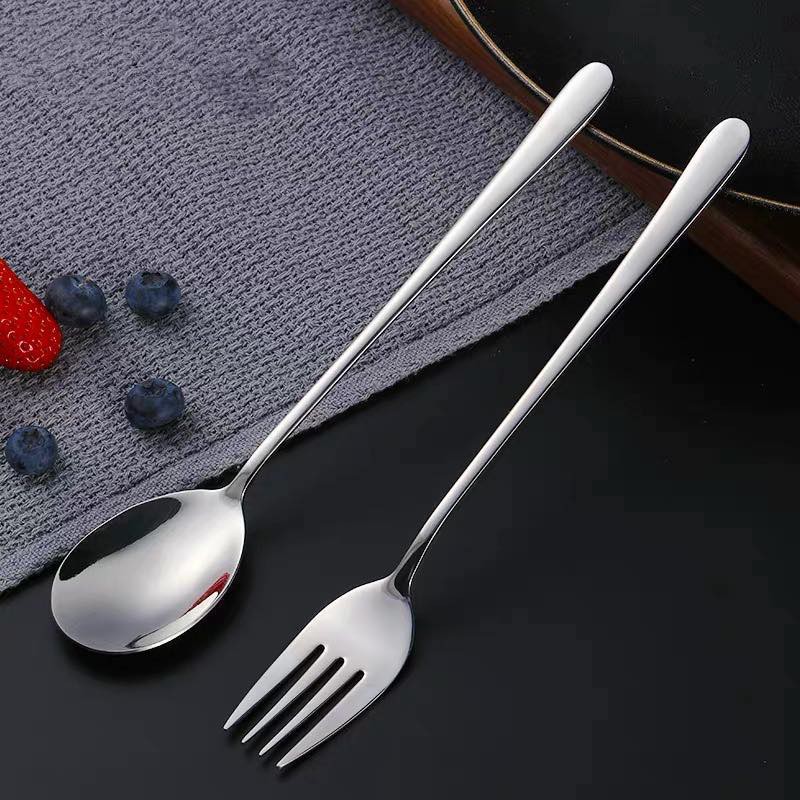 Korean Style Spoon and Fork 304 Stainless Steel High Quality 1pair ...