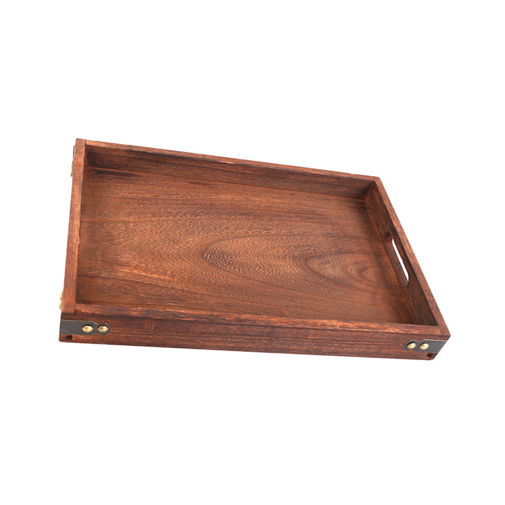 large wooden tea tray