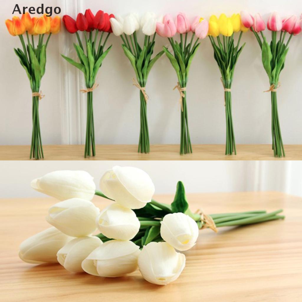 Artificial Tulip Flowers False Fake Bouquet Real Touch Home Wedding Party Decor