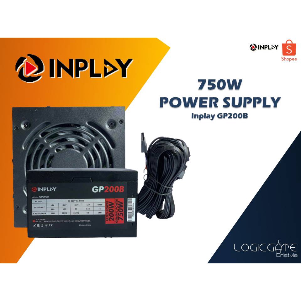 INPLAY GP200B 750W BIG FAN POWER SUPPLY Shopee Philippines