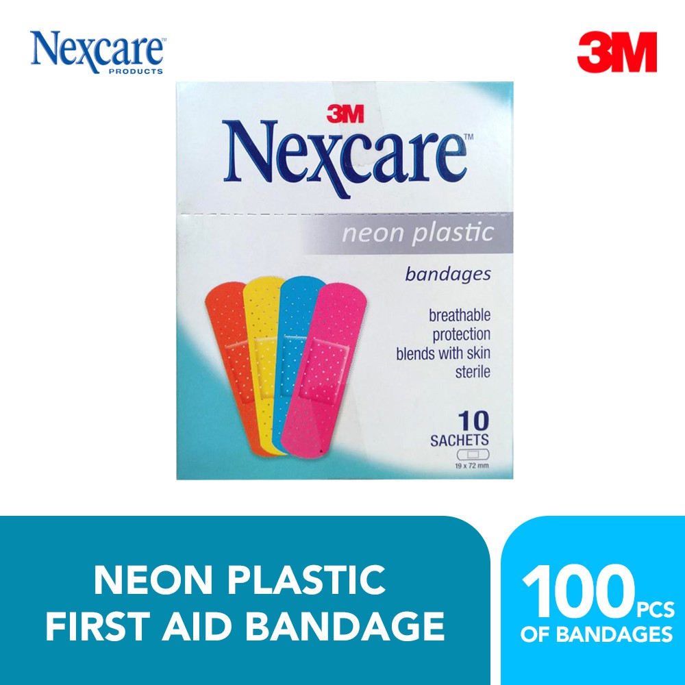 Nexcare Neon Plastic First Aid Bandage (Box of 10) Shopee Philippines