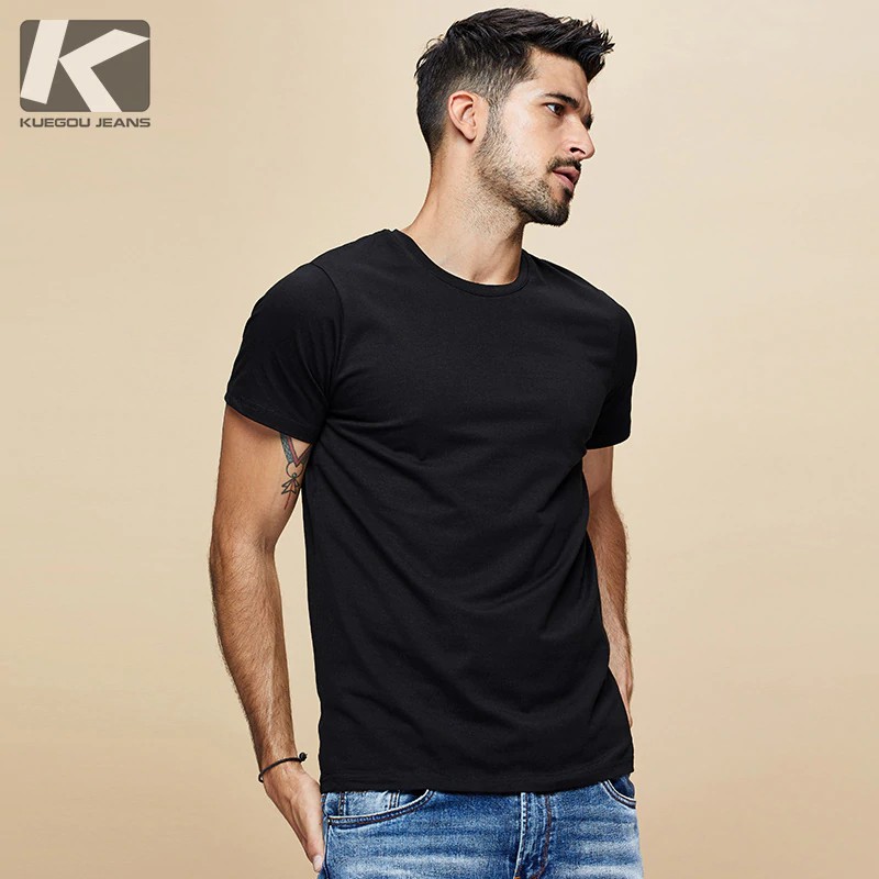 black t shirt outfit men