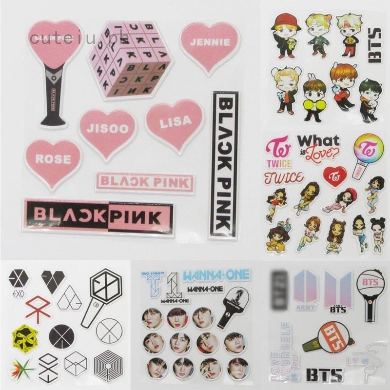 Bangtan Boy Cute Anime Character KPOP Stars Stickers Idols Watermark ...