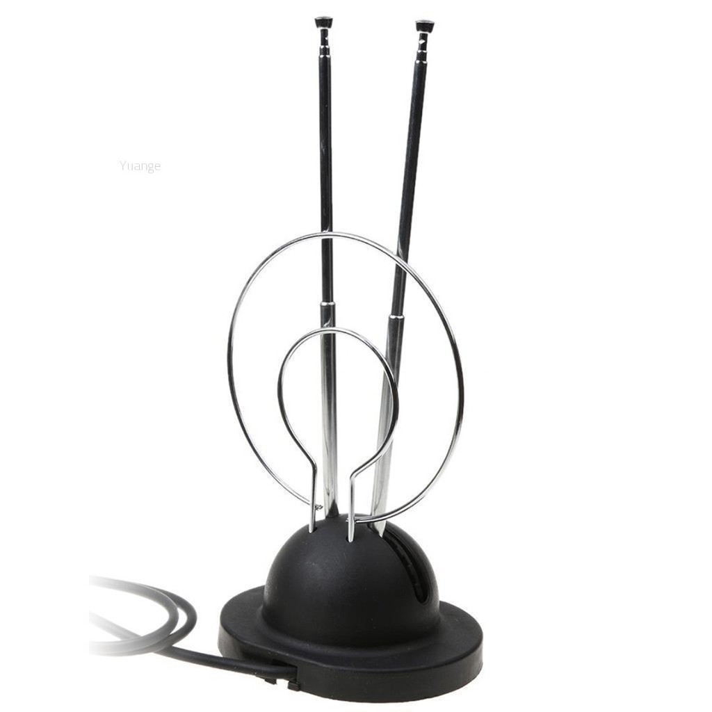 Indoor Digital Ready Rabbit Ears TV Aerial Antenna HDTV VHF UHF Signal
