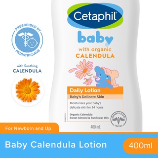 Cetaphil Baby Daily Lotion with Organic Calendula 400ml [Hypoallergenic / Suitable for Newborn]