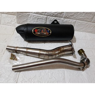 TAIKOM POWER PIPE CHROME STAINLESS ELBOW/BLACK FOR XRM 125/RS 125 CARB ...