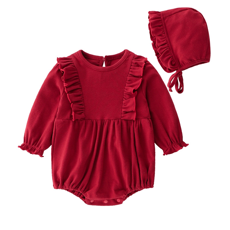 red baby jumpsuit