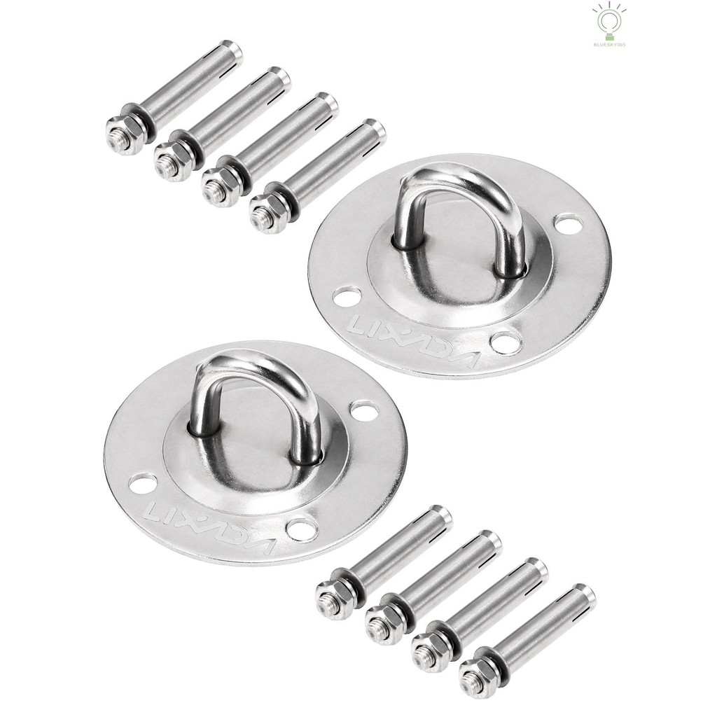 Cod Hot Lixada Ceiling Wall Mount 2pcs Heavy Duty Stainless Steel Anchor Ceiling Hook Hanger Sets For Suspension Training Shopee Philippines