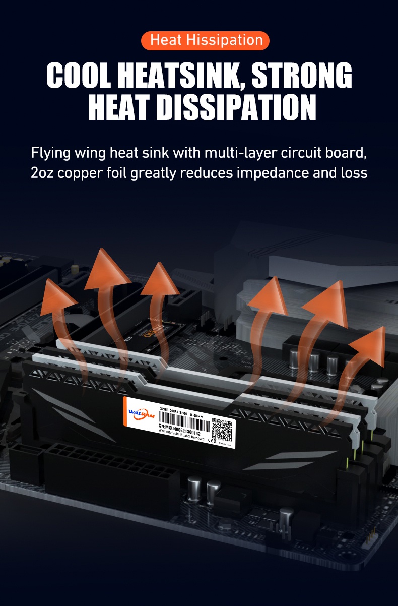 WALRAM DDR3 DDR4 4GB 8GB 16GB Memoria Ram 1333 1600 1866 2400 2666 ...