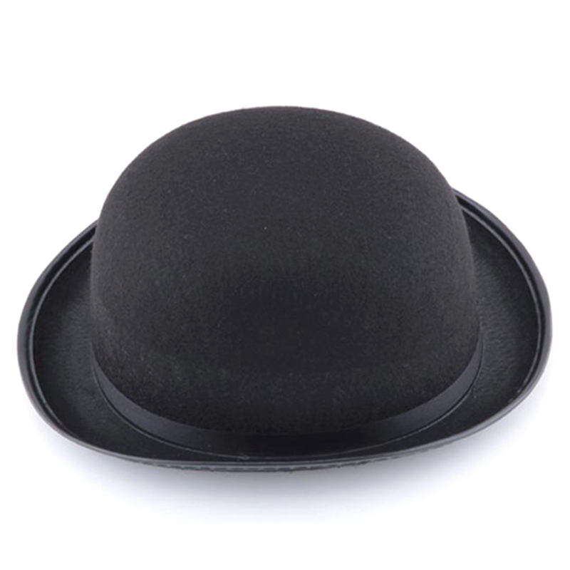 men's black derby hat