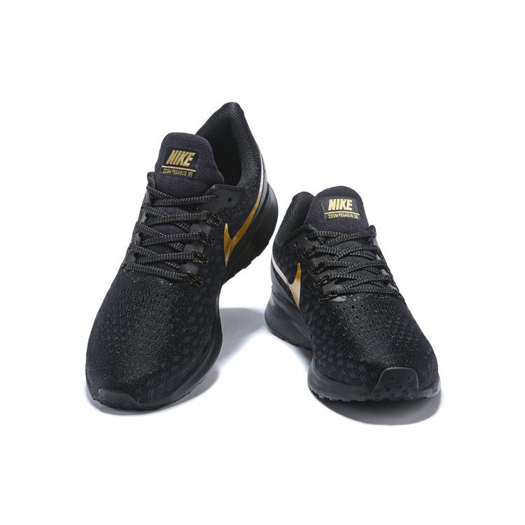 nike zoom pegasus 35 black and gold