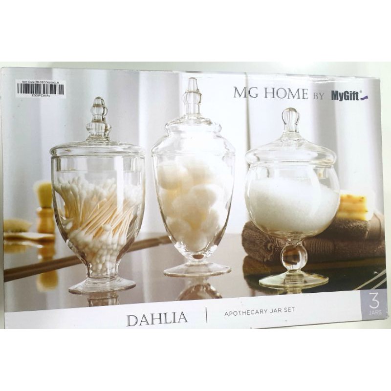 MEGA SALE! Clear Apothecary Glass Jar Set/Candy buffet containers with lid  | Shopee Philippines