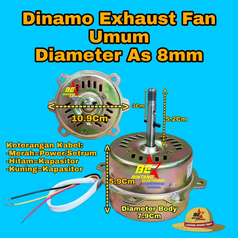Dinamo MOTOR EXHAUST FAN MULTI MODEL EXSOS COSMOS EXHAUST FAN MASPION
