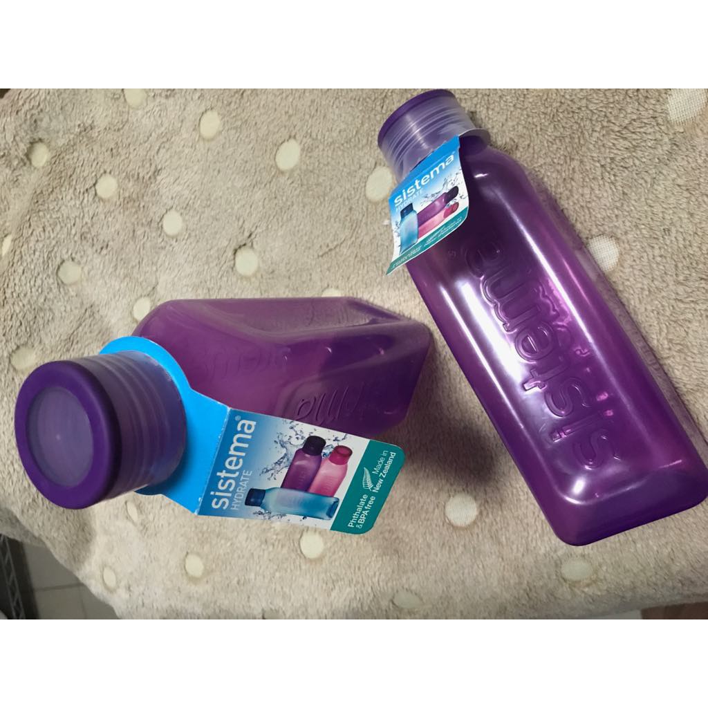 SISTEMA Square Bottle 725ml - Purple Shopee
