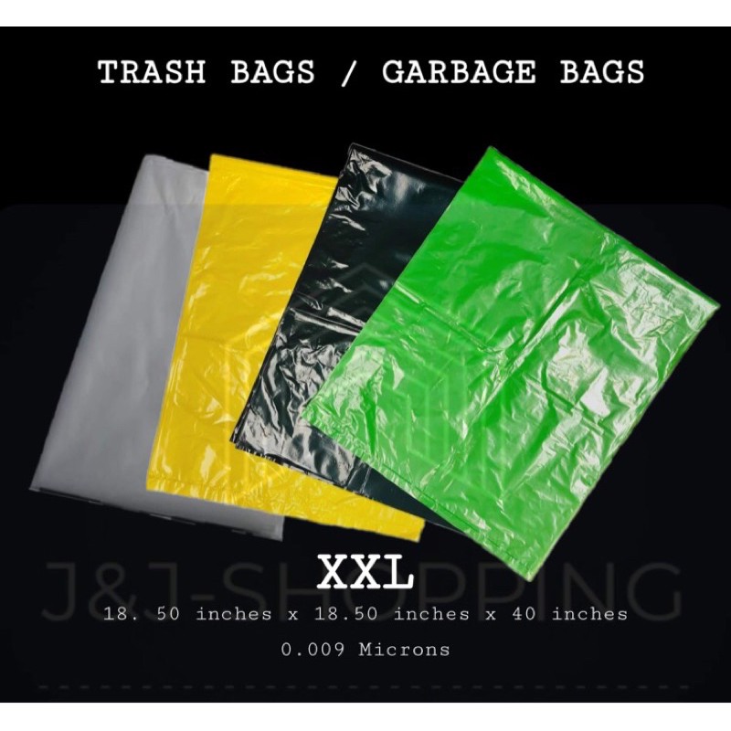 (XXL) Garbage Bag Black,Clear,Colored 100 pcs Shopee Philippines