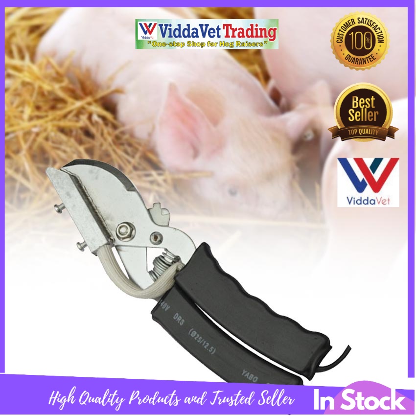 Electric Pig Tail Cutter Plier Heating Clamp Dock with Handle Switch