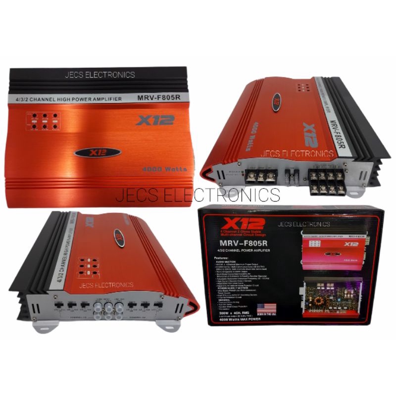 X12 Mrv F805r Car Amplifier 4000 Watts Philipes