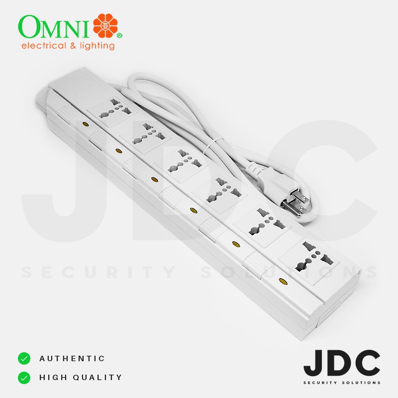 Omni Wed 360 Pk 6 Gang Universal Outlet With Individual Switch Extension Cord With 1 Meter Wire Presyo 637