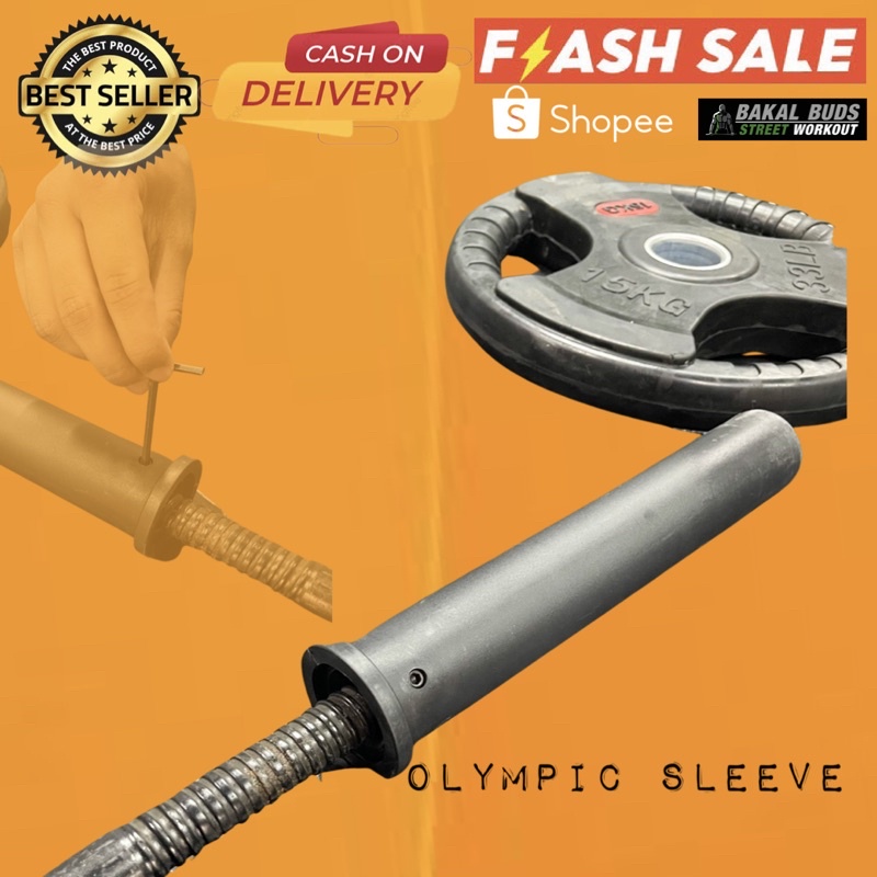 Olympic Bar Adapter Sleeve convert standard to Olympic size 1” to 2