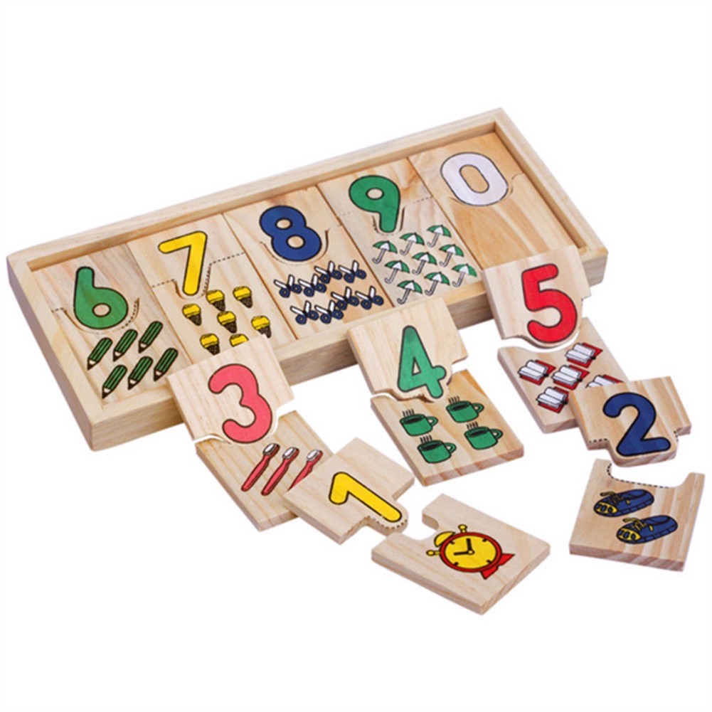 ED shop Wooden Math Board Number Counting Geometric Shape Match ...