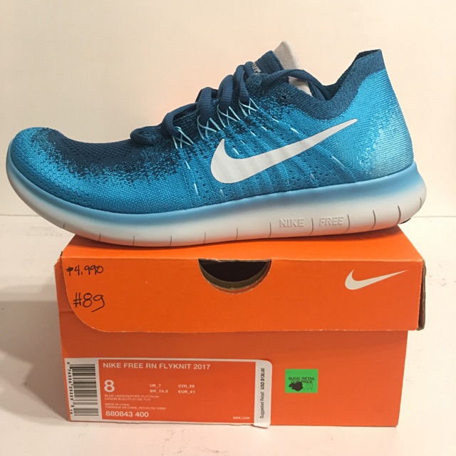 nike free rn flyknit 2017 blue lagoon