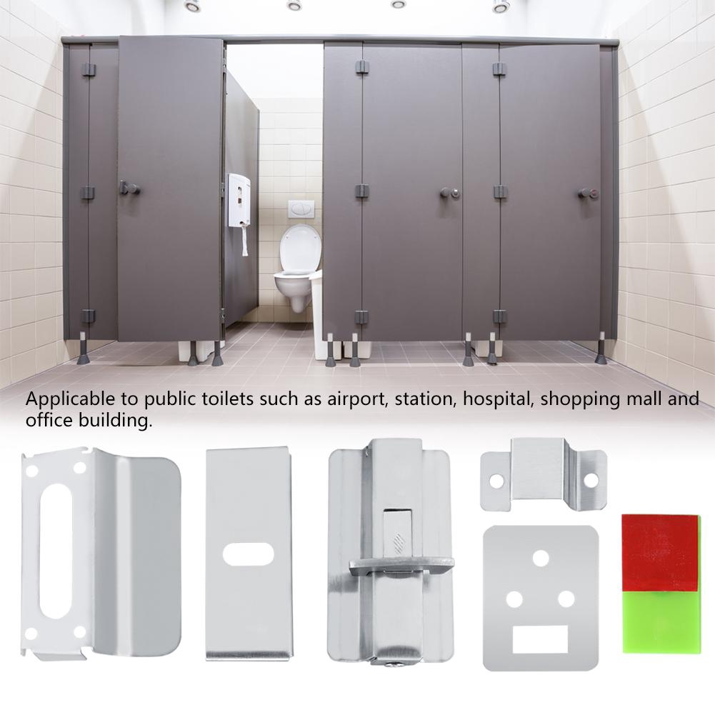 Zhenl Ready Steel Bathroom Toilet Privacy Bolt Door Lock Vacant
