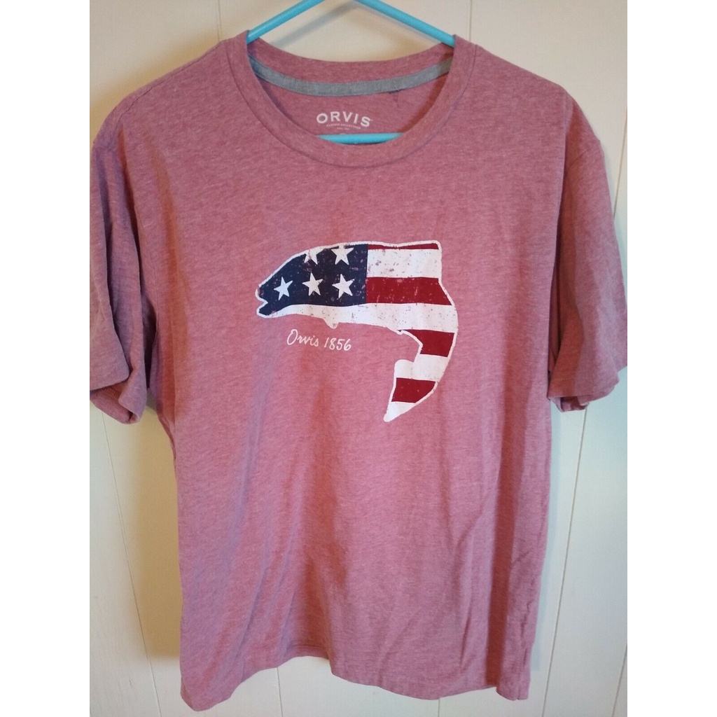 Men's ORVIS Classic Collection Red T-Shirt US Medium