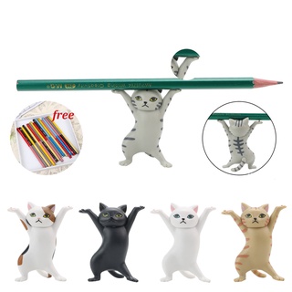 Tiktok Cat Ghana Dancing with 1pcs Free Pencil Pallbearers Figures Cosplay Props Coffin Dance Team Models Toys Action Figure Team Display Funny Accessories