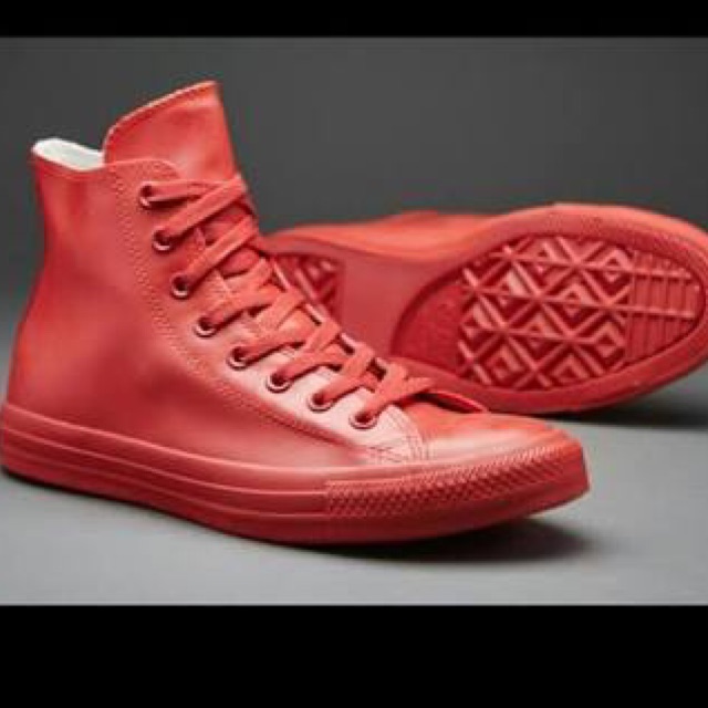 converse all red rubber