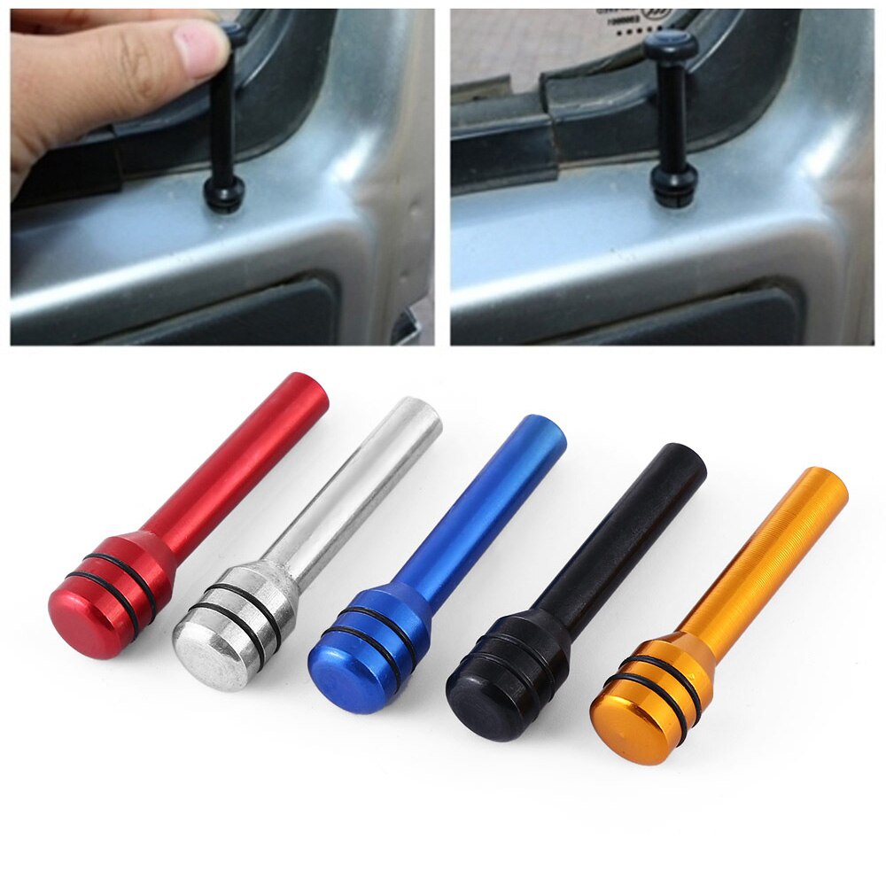Car Door Pin Lock 2Pcs Aluminum Alloy Interior Door Lock Knob Pins Cover for Universal Cars Vehicles Red