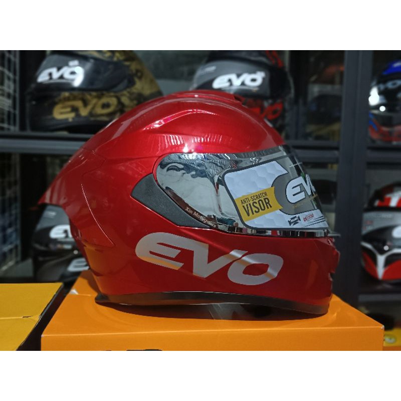EVO Helmet GTPRO Dual Visor Glossy Black, Glossy Red, Pink Shopee