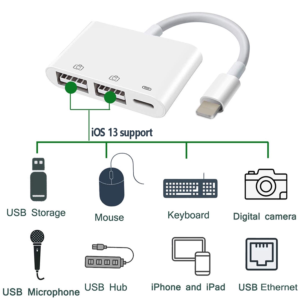 Otg Usb To Lightning Adapter Converter Midi Piano Keyboard Camera Adapter For Apple Iphone 11 Ipad Xs Max Xr X 8 7 6 6s 5 5s Se Ios 13 Shopee Philippines