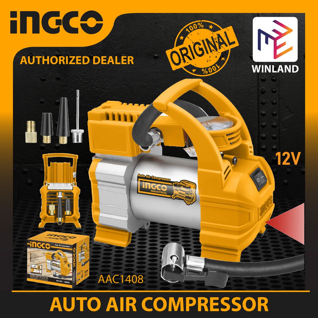 INGCO Original Auto Air Compressor DC 12V AAC1408 Shopee Philippines