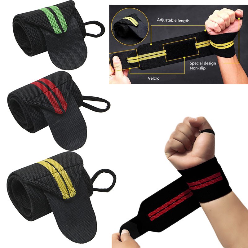 Sport Wrist Weight Lifting Strap Fitness Gym Wrap Bandage 