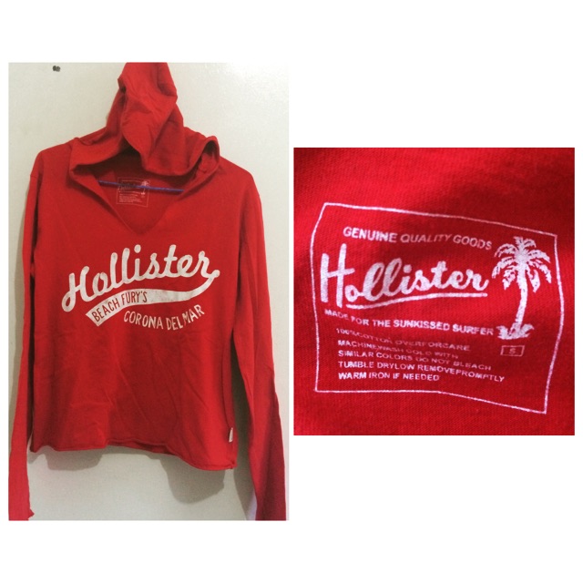 hollister red hoodie