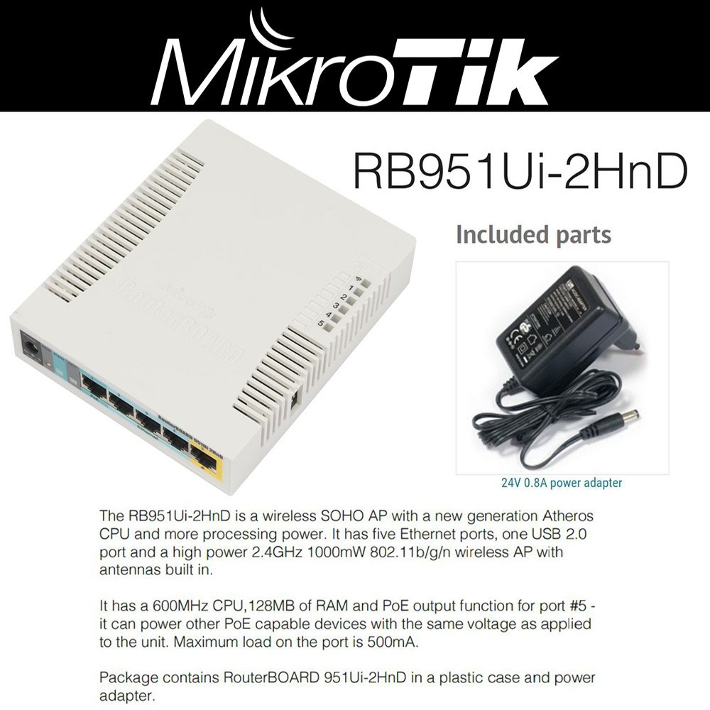 Mikrotik RB951Ui-2HnD | Shopee Philippines
