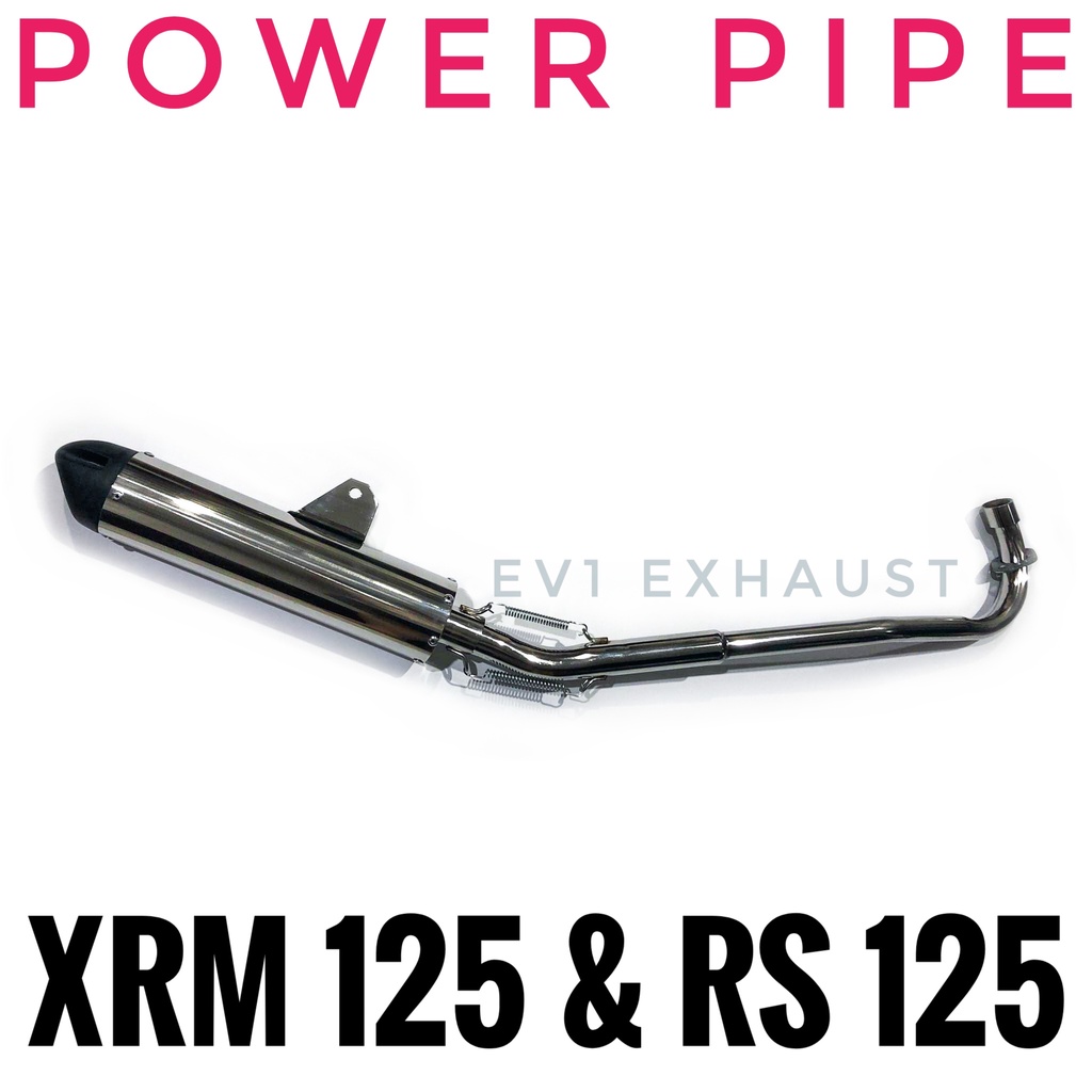 EV1 STOCK POWERPIPE Exhaust Muffler for Xrm 125 / Xrm 125 fi and Rs 125