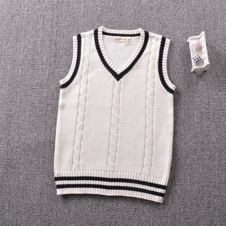 black and white sweater vest