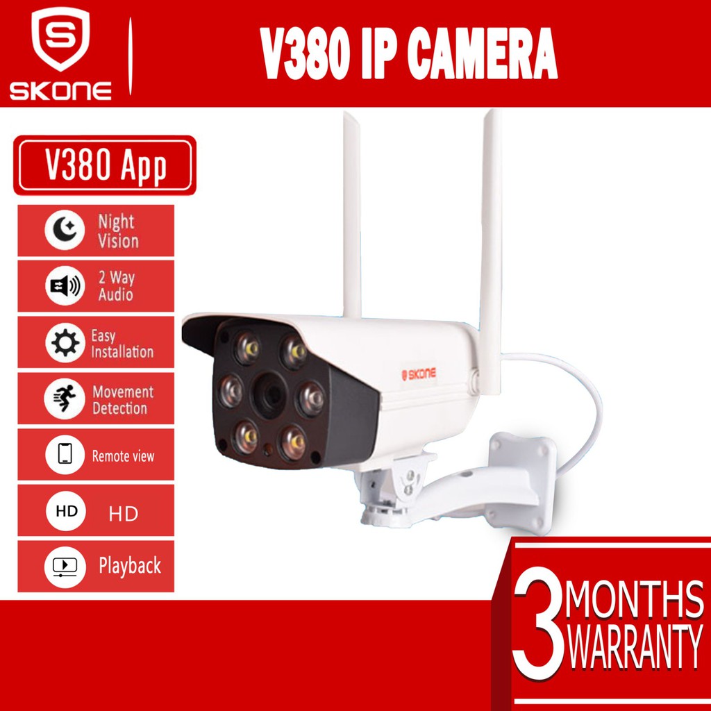 V380 Outdoor Ip Camera Wireless Waterproof Ir Hd Night Vision Smart Alarm P2p Cctv Ip Camera Skone Shopee Philippines