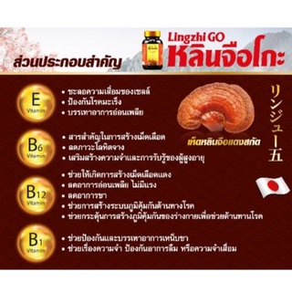 Lingzhiko 30 Capsules A Dietary Supplement From Red Reishi Lucidum Extract Mixed With Vitamins Impor #6