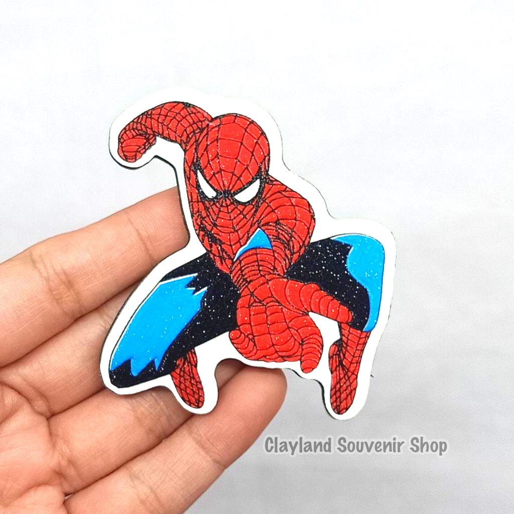 1pc Spiderman Rubber Foam Character Spider Super Hero Man Diy Souvenir 