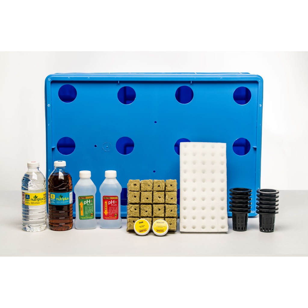 Complete Kratky Hydroponics Starter Kit 12 holes, Food Grade Set by