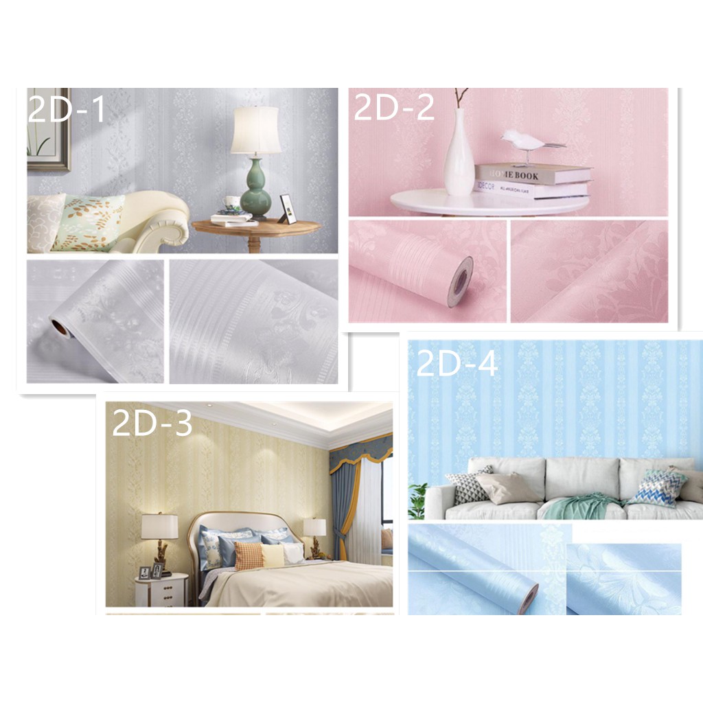 Wallpaper 2D embossed PVC waterproof self-adhesive wall sticker, used for home decoration 10m * 45cm