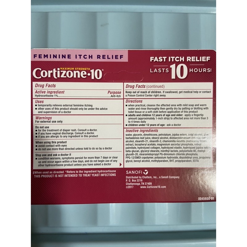 Cortizone 10 Feminine Anti Itch Cream Max Strength 1 Oz 28g Shopee Philippines