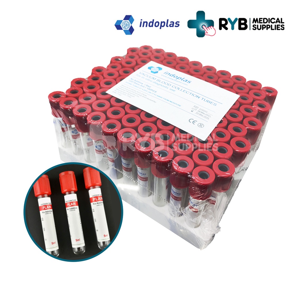 Red Tube / Vacuum Blood Collection Tube / Edta, Yellow, Green, Blue Top